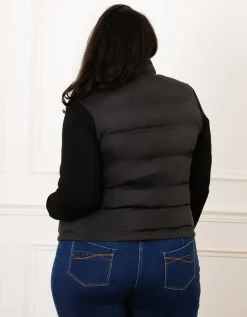 Veste bi-matière noire
