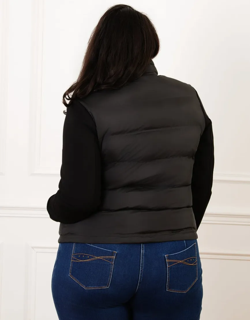 Veste bi-matière noire