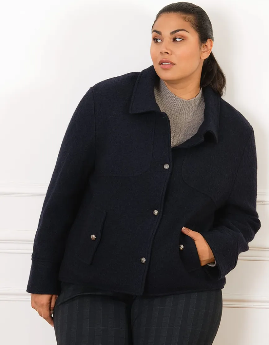 Veste chic laine marine
