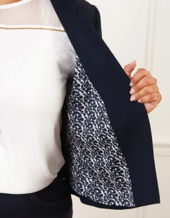 Veste chic tailleur bleu