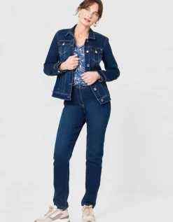 Veste jean coton bleu