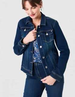 Veste jean coton bleu