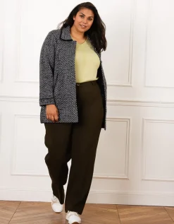 Veste longue chic gris