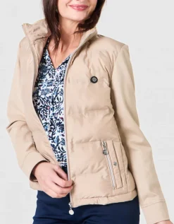 Veste matelassée beige