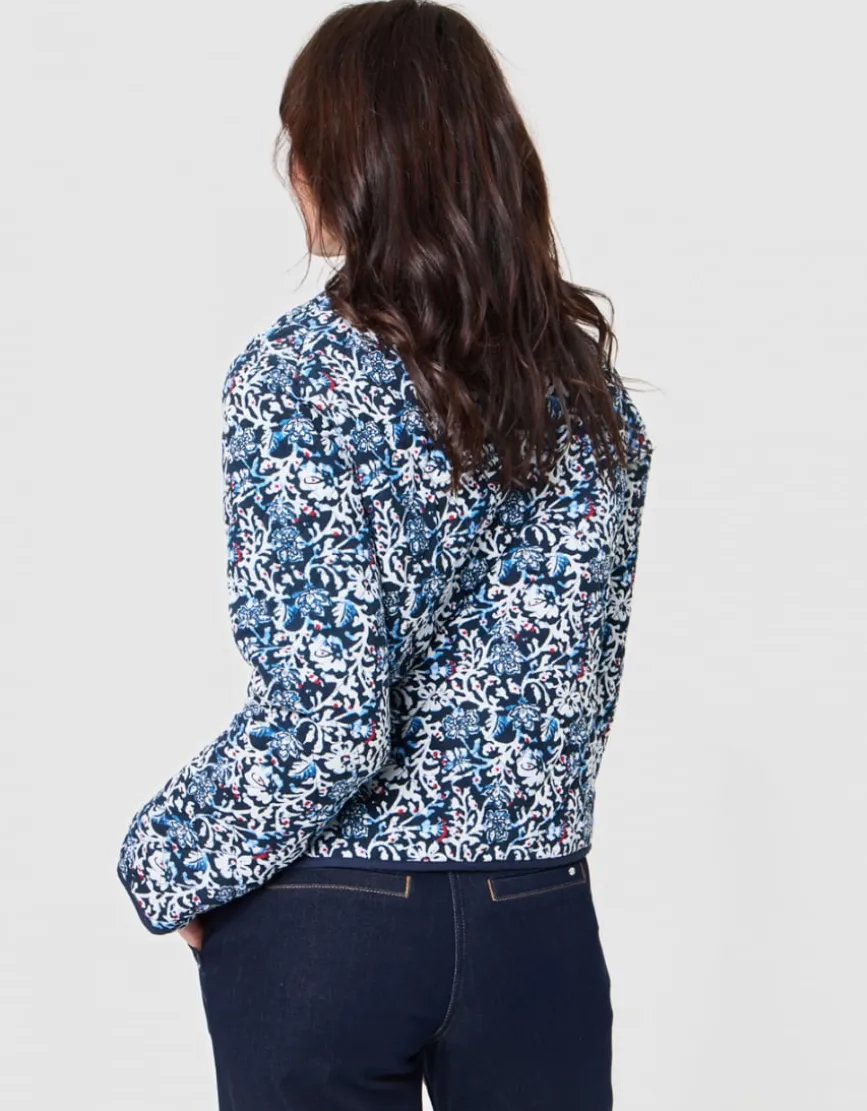 Veste motif bleu blanc
