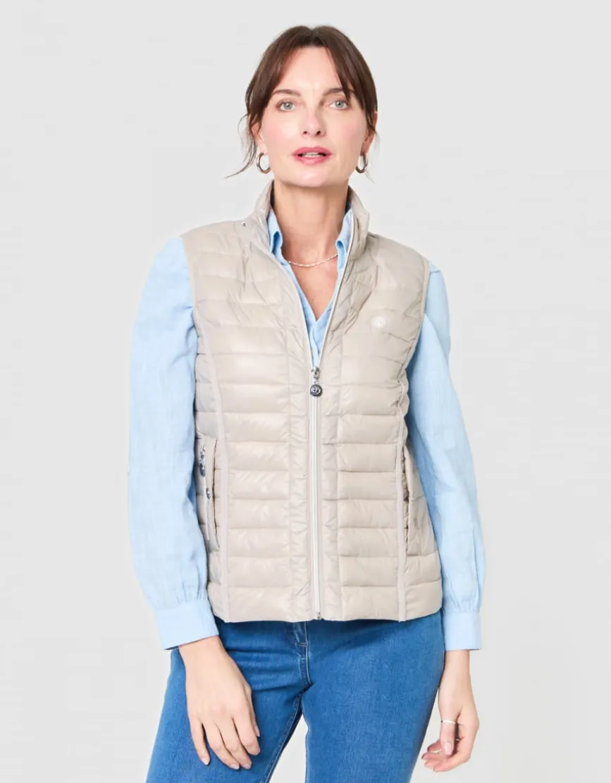 Veste sans manches beige
