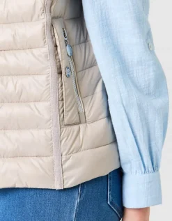 Veste sans manches beige