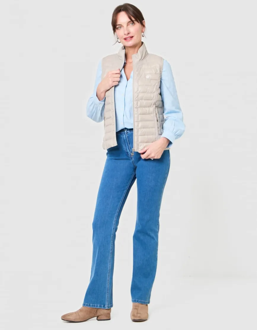 Veste sans manches beige