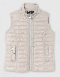 Veste sans manches beige