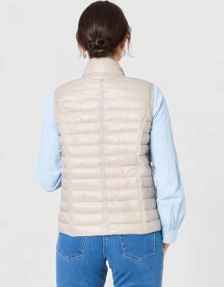 Veste sans manches beige