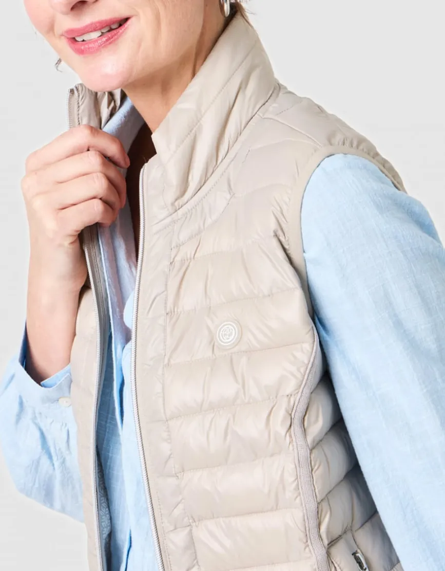 Veste sans manches beige