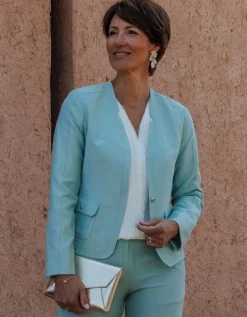 Veste tailleur vert
