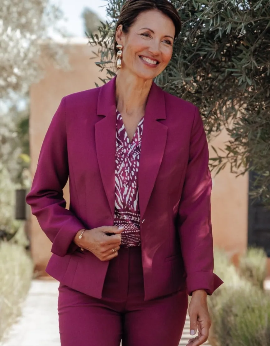 Veste tailleur violet